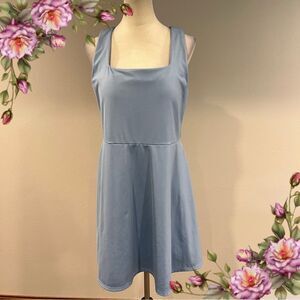 Laura Ashley Soft Blue Sleeveless mini dress size extra large